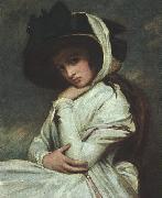 George Romney Lady Hamilton in a Straw Hat oil painting reproduction